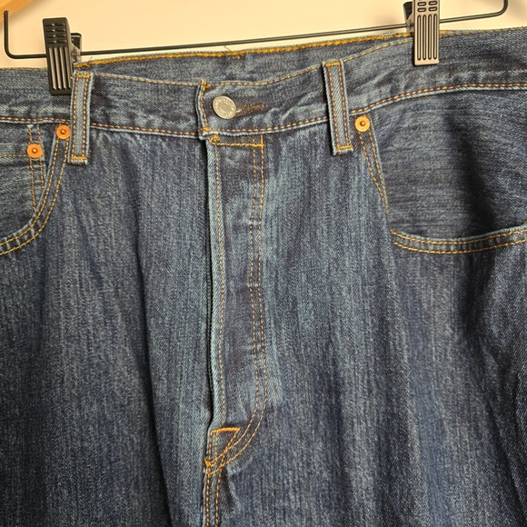 Levi's 501 Original Fit Jeans Dark Wash Button Fly Mens W38 L29 - Picture 3 of 16